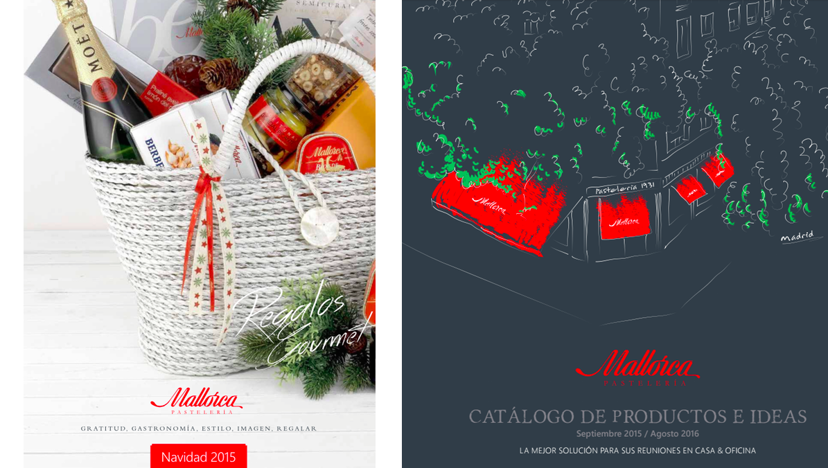 Portadas de cat&aacute;logos de regalos de Pasteler&iacute;a Mallorca